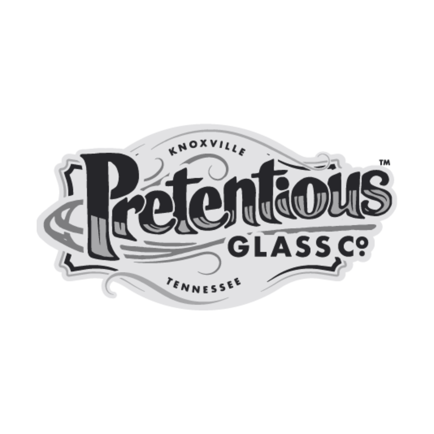 Pretentious Glass Company Logo